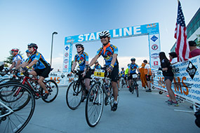 riders at the start line